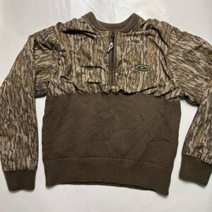 Drake Waterfowl 1/4 Zip Wool  Pullover Camo  Small